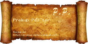 Prekup Péter névjegykártya